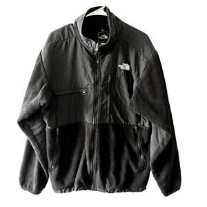 The North Face Men's Polartec Black White Fleece Zip Up Jacket Large